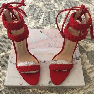 Lola Shoetique thin sexy red heels.